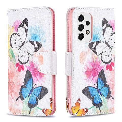 Custodia Portafoglio In Pelle Fantasia Modello Cover con Supporto B01F per Samsung Galaxy A53 5G Colorato