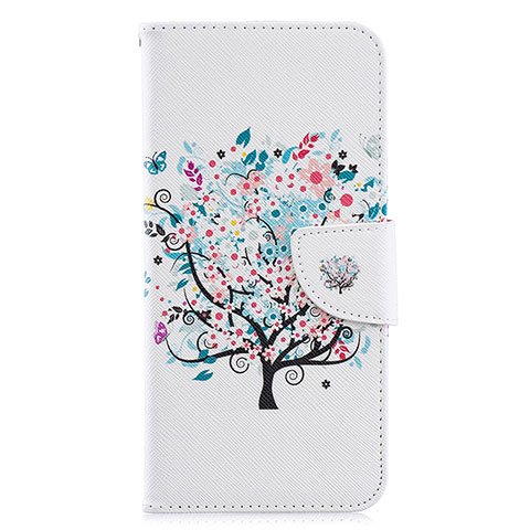 Custodia Portafoglio In Pelle Fantasia Modello Cover con Supporto B01F per Samsung Galaxy A70 Bianco