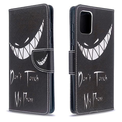 Custodia Portafoglio In Pelle Fantasia Modello Cover con Supporto B01F per Samsung Galaxy A71 4G A715 Nero