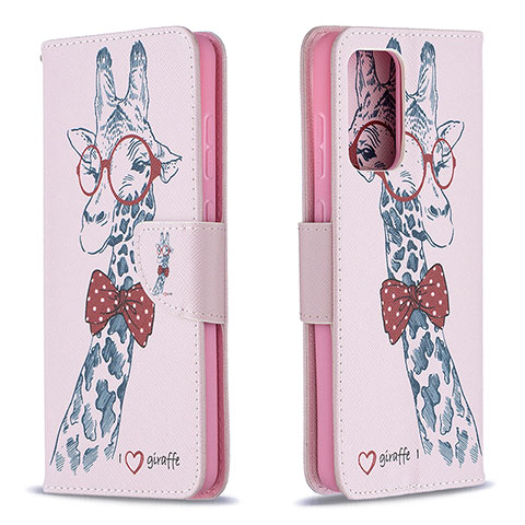 Custodia Portafoglio In Pelle Fantasia Modello Cover con Supporto B01F per Samsung Galaxy A72 5G Rosa