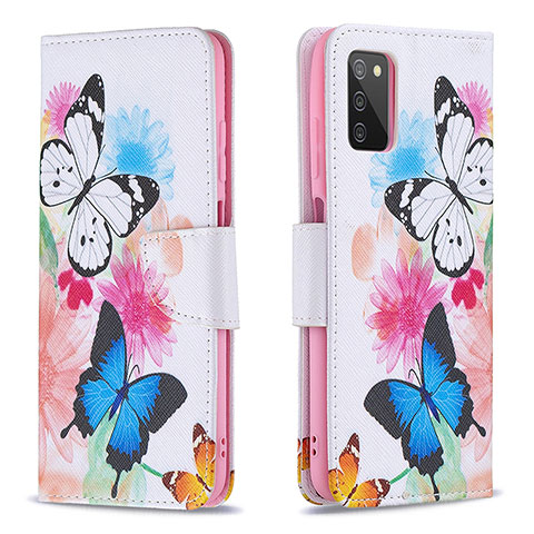 Custodia Portafoglio In Pelle Fantasia Modello Cover con Supporto B01F per Samsung Galaxy F02S SM-E025F Colorato