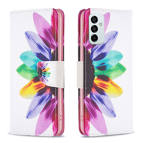 Custodia Portafoglio In Pelle Fantasia Modello Cover con Supporto B01F per Samsung Galaxy F23 5G Multicolore