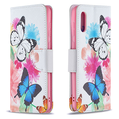 Custodia Portafoglio In Pelle Fantasia Modello Cover con Supporto B01F per Samsung Galaxy M02 Colorato