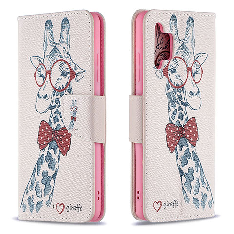 Custodia Portafoglio In Pelle Fantasia Modello Cover con Supporto B01F per Samsung Galaxy M32 5G Rosa