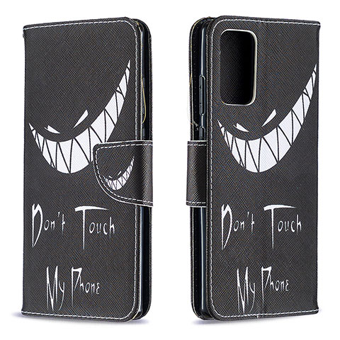 Custodia Portafoglio In Pelle Fantasia Modello Cover con Supporto B01F per Samsung Galaxy Note 20 5G Nero