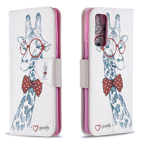 Custodia Portafoglio In Pelle Fantasia Modello Cover con Supporto B01F per Samsung Galaxy S20 FE 4G Rosa