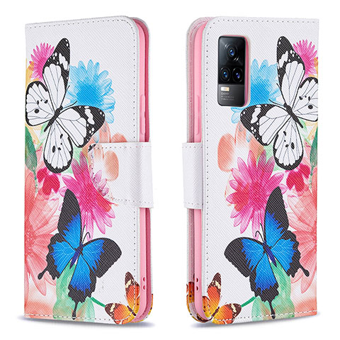 Custodia Portafoglio In Pelle Fantasia Modello Cover con Supporto B01F per Vivo Y73 (2021) Colorato