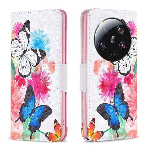 Custodia Portafoglio In Pelle Fantasia Modello Cover con Supporto B01F per Xiaomi Mi 13 Ultra 5G Colorato