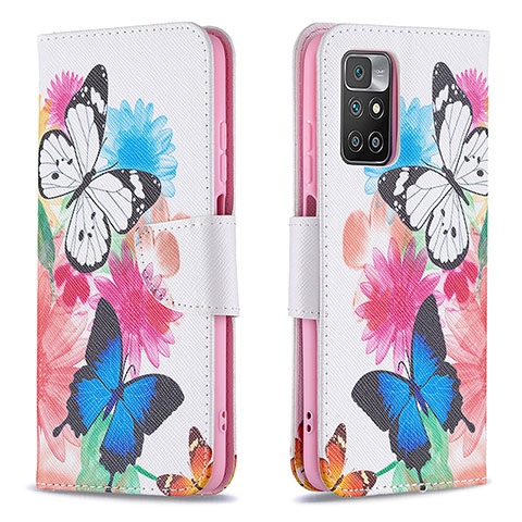 Custodia Portafoglio In Pelle Fantasia Modello Cover con Supporto B01F per Xiaomi Redmi 10 (2022) Colorato