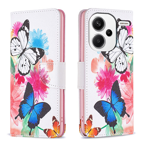 Custodia Portafoglio In Pelle Fantasia Modello Cover con Supporto B01F per Xiaomi Redmi Note 13 Pro+ Plus 5G Colorato