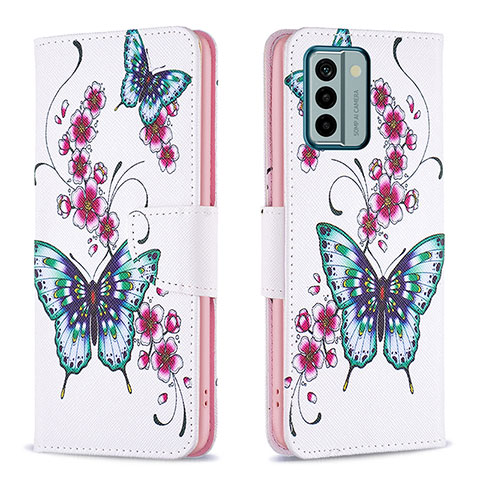 Custodia Portafoglio In Pelle Fantasia Modello Cover con Supporto B03F per Nokia G22 Colorato