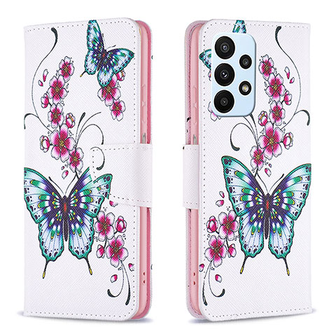 Custodia Portafoglio In Pelle Fantasia Modello Cover con Supporto B03F per Samsung Galaxy A23 4G Colorato