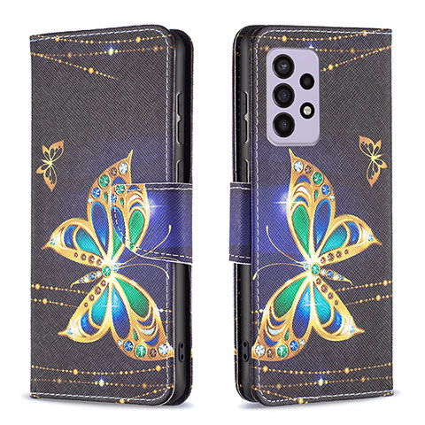 Custodia Portafoglio In Pelle Fantasia Modello Cover con Supporto B03F per Samsung Galaxy A33 5G Nero