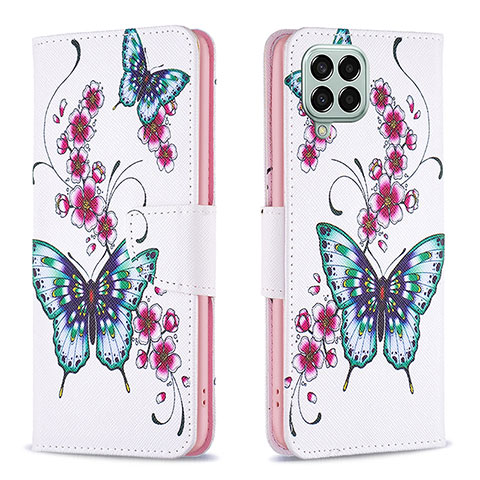 Custodia Portafoglio In Pelle Fantasia Modello Cover con Supporto B03F per Samsung Galaxy M33 5G Colorato