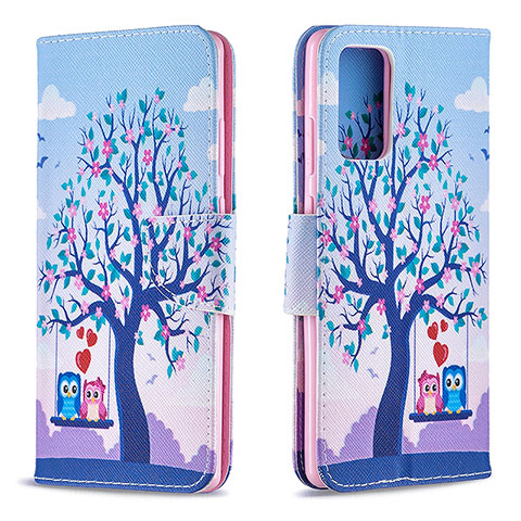 Custodia Portafoglio In Pelle Fantasia Modello Cover con Supporto B03F per Samsung Galaxy Note 20 5G Lavanda