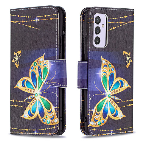 Custodia Portafoglio In Pelle Fantasia Modello Cover con Supporto B03F per Samsung Galaxy Quantum4 5G Nero