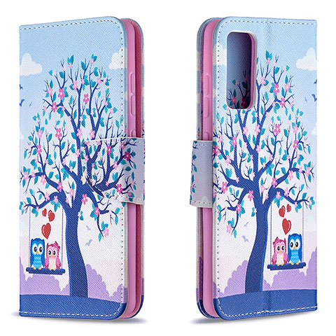 Custodia Portafoglio In Pelle Fantasia Modello Cover con Supporto B03F per Samsung Galaxy S20 FE 4G Lavanda