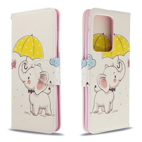 Custodia Portafoglio In Pelle Fantasia Modello Cover con Supporto B03F per Samsung Galaxy S20 Plus 5G Giallo