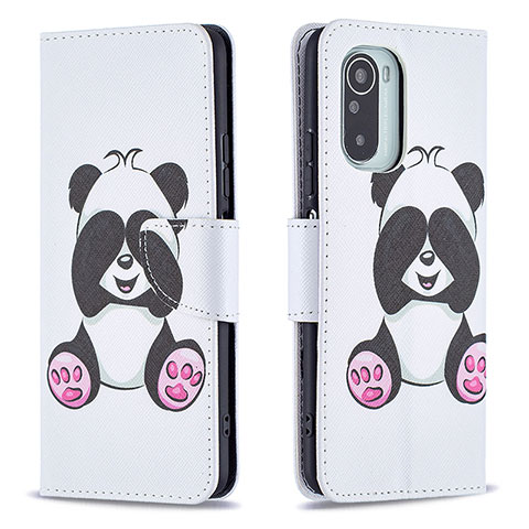 Custodia Portafoglio In Pelle Fantasia Modello Cover con Supporto B03F per Xiaomi Mi 11i 5G Bianco