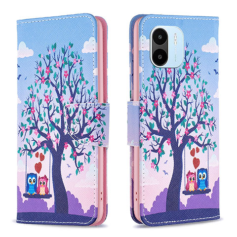 Custodia Portafoglio In Pelle Fantasia Modello Cover con Supporto B03F per Xiaomi Poco C50 Lavanda