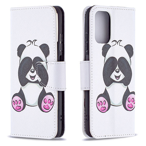 Custodia Portafoglio In Pelle Fantasia Modello Cover con Supporto B03F per Xiaomi Poco M5S Bianco