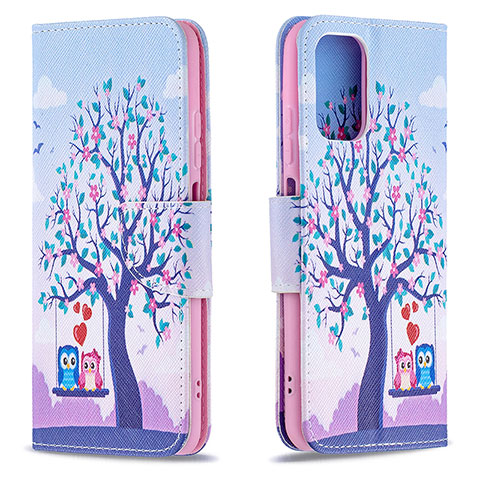 Custodia Portafoglio In Pelle Fantasia Modello Cover con Supporto B03F per Xiaomi Poco M5S Lavanda