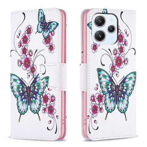 Custodia Portafoglio In Pelle Fantasia Modello Cover con Supporto B03F per Xiaomi Redmi 12 4G Colorato