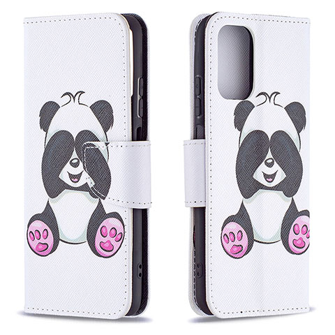 Custodia Portafoglio In Pelle Fantasia Modello Cover con Supporto B03F per Xiaomi Redmi Note 10 4G Bianco