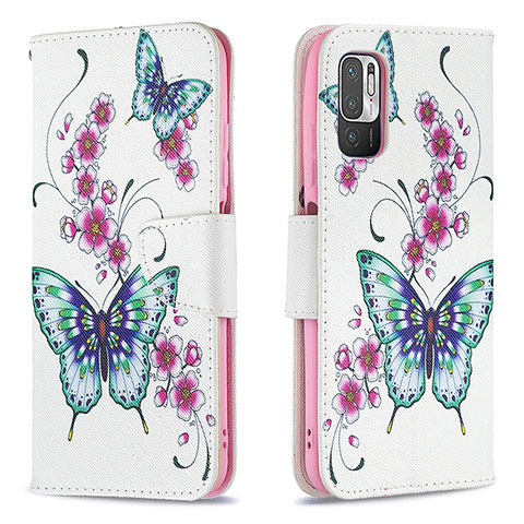 Custodia Portafoglio In Pelle Fantasia Modello Cover con Supporto B03F per Xiaomi Redmi Note 10 5G Colorato