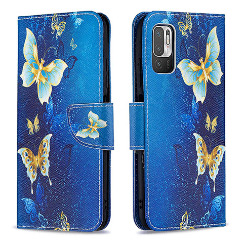 Custodia Portafoglio In Pelle Fantasia Modello Cover con Supporto B03F per Xiaomi Redmi Note 11 SE 5G Cielo Blu