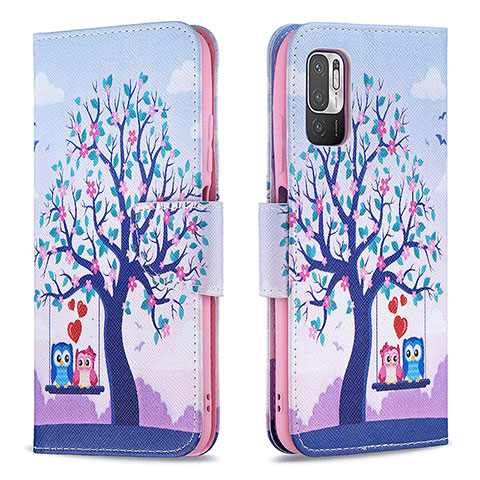 Custodia Portafoglio In Pelle Fantasia Modello Cover con Supporto B03F per Xiaomi Redmi Note 11 SE 5G Lavanda