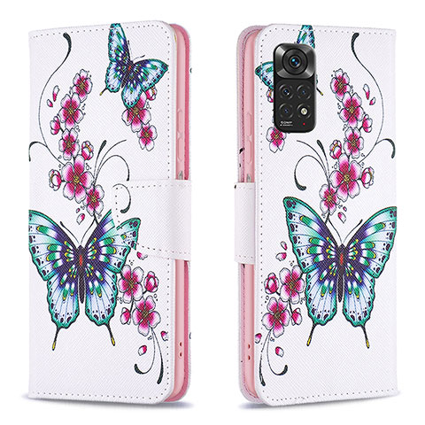 Custodia Portafoglio In Pelle Fantasia Modello Cover con Supporto B03F per Xiaomi Redmi Note 11S 4G Colorato