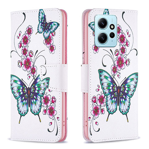 Custodia Portafoglio In Pelle Fantasia Modello Cover con Supporto B03F per Xiaomi Redmi Note 12 4G Colorato