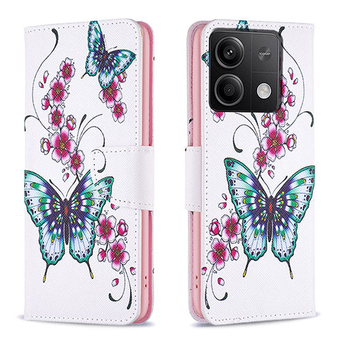 Custodia Portafoglio In Pelle Fantasia Modello Cover con Supporto B03F per Xiaomi Redmi Note 13 5G Colorato