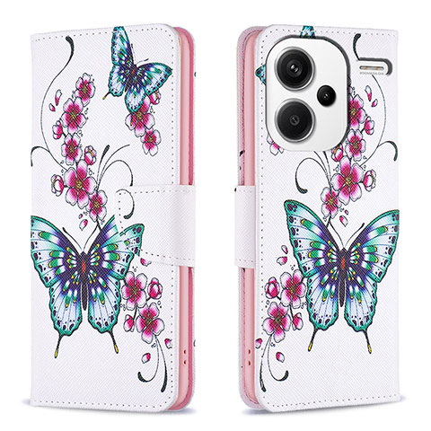 Custodia Portafoglio In Pelle Fantasia Modello Cover con Supporto B03F per Xiaomi Redmi Note 13 Pro+ Plus 5G Colorato