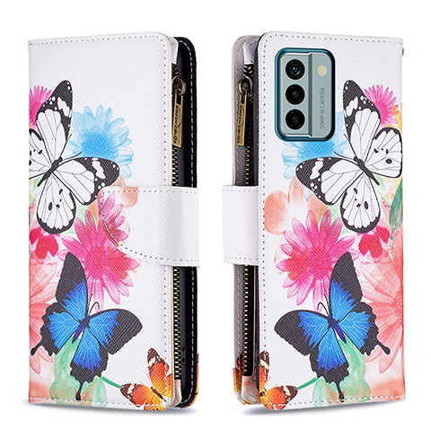 Custodia Portafoglio In Pelle Fantasia Modello Cover con Supporto B04F per Nokia G22 Colorato