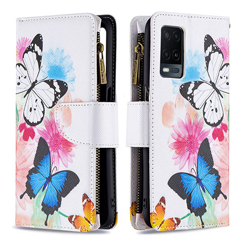 Custodia Portafoglio In Pelle Fantasia Modello Cover con Supporto B04F per Oppo A54 4G Colorato