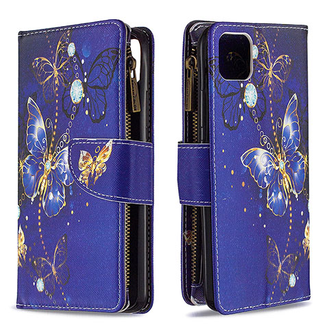 Custodia Portafoglio In Pelle Fantasia Modello Cover con Supporto B04F per Realme C20A Blu Notte