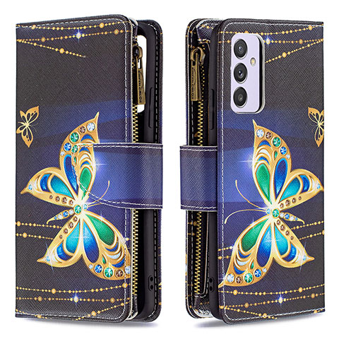 Custodia Portafoglio In Pelle Fantasia Modello Cover con Supporto B04F per Samsung Galaxy A54 5G Nero