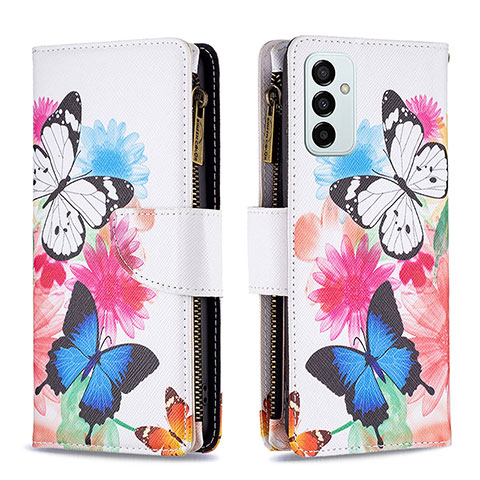 Custodia Portafoglio In Pelle Fantasia Modello Cover con Supporto B04F per Samsung Galaxy F23 5G Colorato