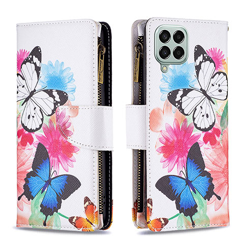 Custodia Portafoglio In Pelle Fantasia Modello Cover con Supporto B04F per Samsung Galaxy M33 5G Colorato