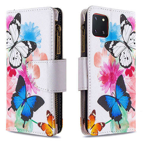 Custodia Portafoglio In Pelle Fantasia Modello Cover con Supporto B04F per Samsung Galaxy Note 10 Lite Colorato