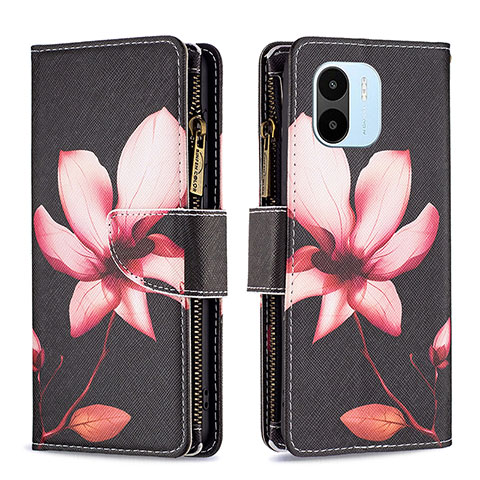 Custodia Portafoglio In Pelle Fantasia Modello Cover con Supporto B04F per Xiaomi Redmi A1 Rosso