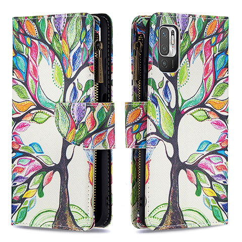 Custodia Portafoglio In Pelle Fantasia Modello Cover con Supporto B04F per Xiaomi Redmi Note 11 SE 5G Verde