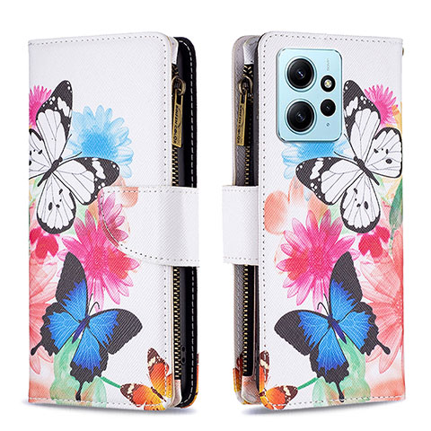 Custodia Portafoglio In Pelle Fantasia Modello Cover con Supporto B04F per Xiaomi Redmi Note 12 4G Colorato