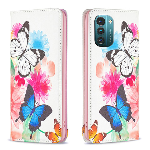 Custodia Portafoglio In Pelle Fantasia Modello Cover con Supporto B05F per Nokia G11 Colorato