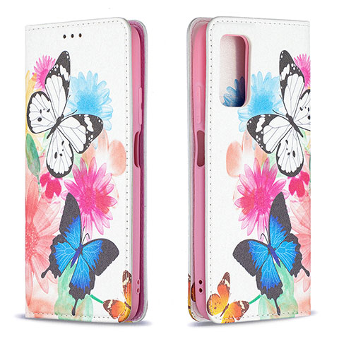 Custodia Portafoglio In Pelle Fantasia Modello Cover con Supporto B05F per Xiaomi Poco M3 Rosa