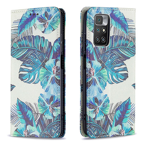 Custodia Portafoglio In Pelle Fantasia Modello Cover con Supporto B05F per Xiaomi Redmi 10 (2022) Cielo Blu