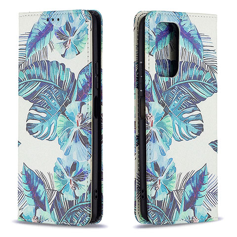 Custodia Portafoglio In Pelle Fantasia Modello Cover con Supporto B05F per Xiaomi Redmi Note 10 Pro 4G Cielo Blu