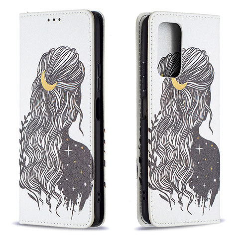 Custodia Portafoglio In Pelle Fantasia Modello Cover con Supporto B05F per Xiaomi Redmi Note 10 Pro Max Grigio